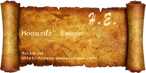Hosszú Emese névjegykártya